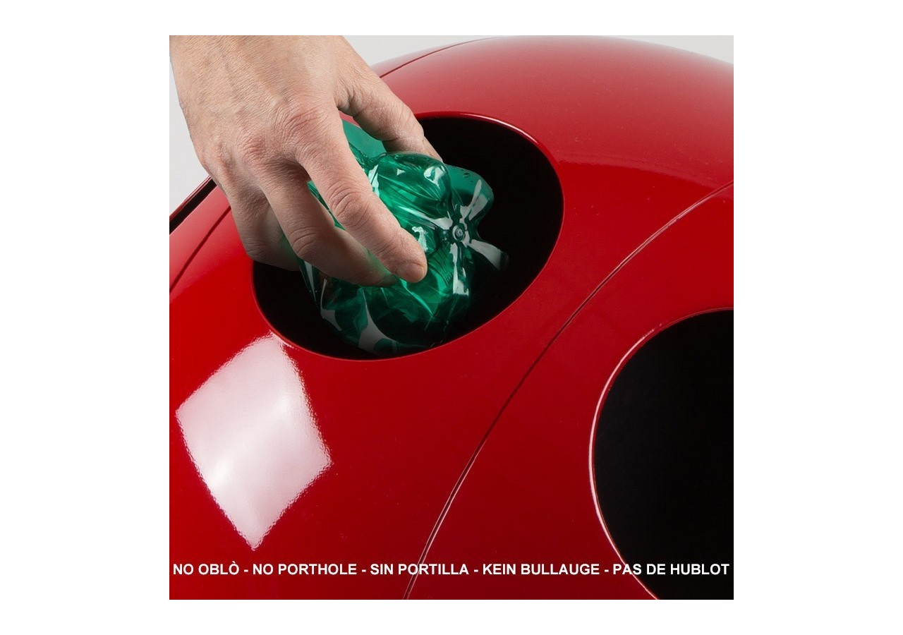 Poubelle de tri sélectif 3 compartiments 1x60l 2x30l Sfera rouge - S-DSF020G0313 - Soldidesign