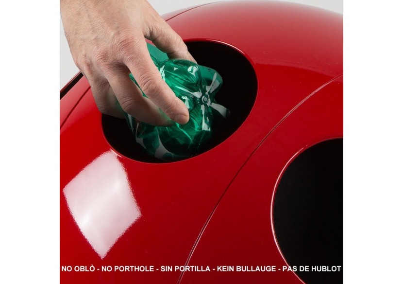 Poubelle de tri sélectif 3 compartiments 1x60l 2x30l Sfera rouge - S-DSF020G0313 - Soldidesign