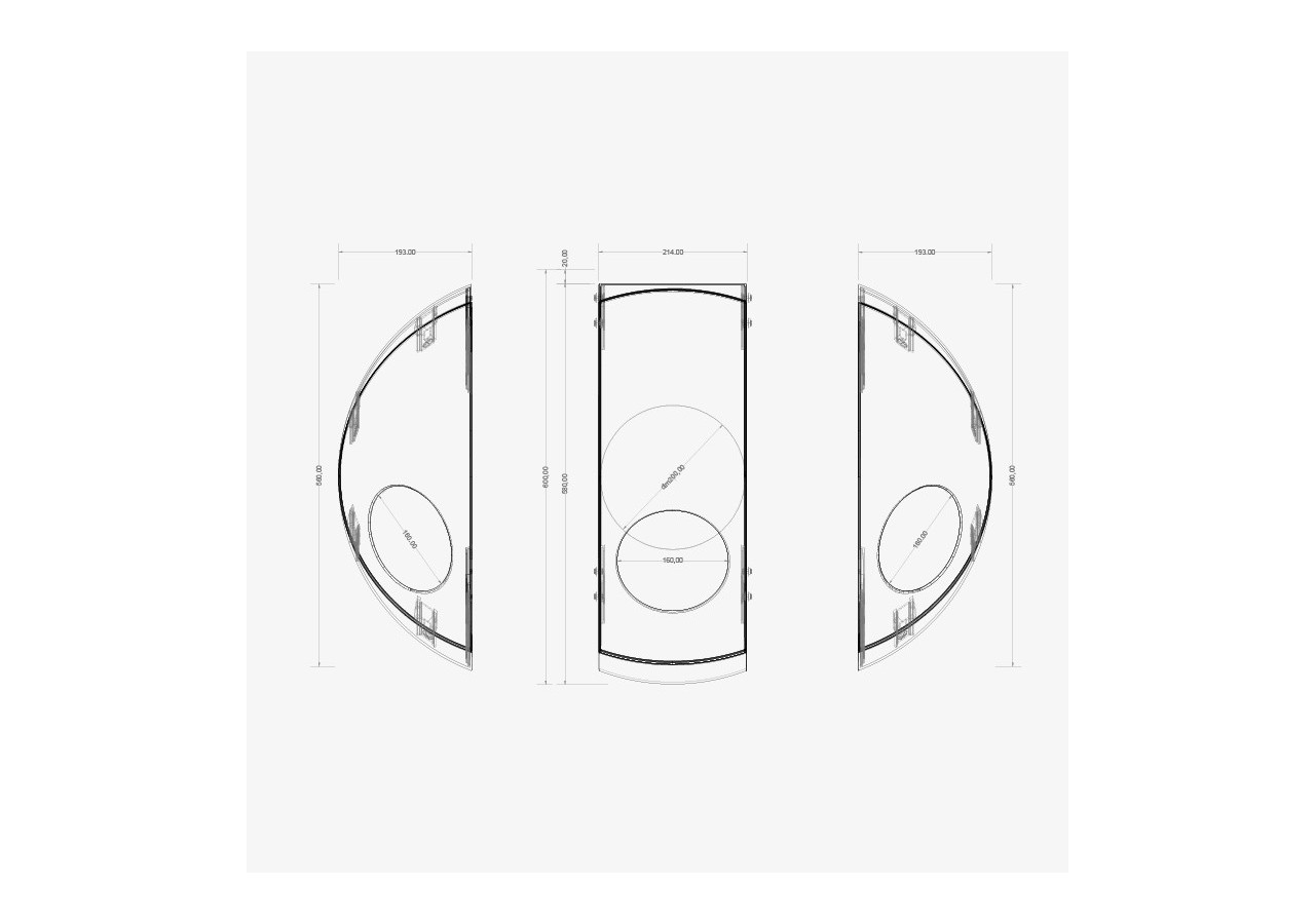 Poubelle de tri sélectif 3 compartiments 1x60l 2x30l Sfera rouge - S-DSF020G0313 - Soldidesign
