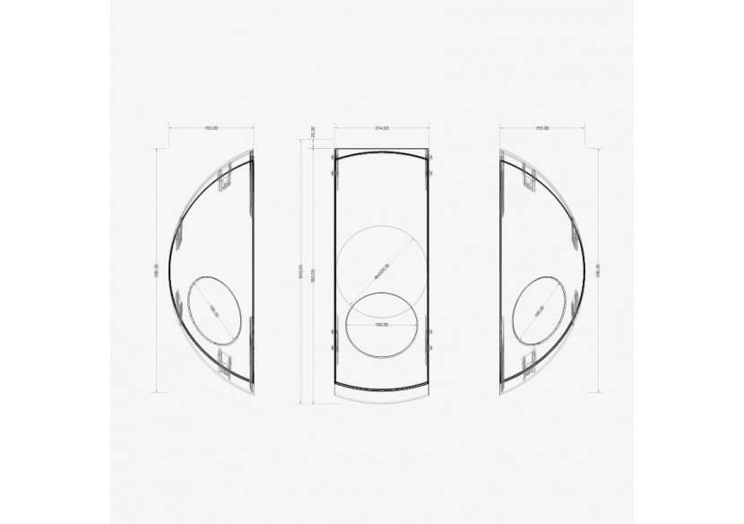Poubelle de tri sélectif 3 compartiments 1x60l 2x30l Sfera or - S-DSF020M0401 - Soldidesign