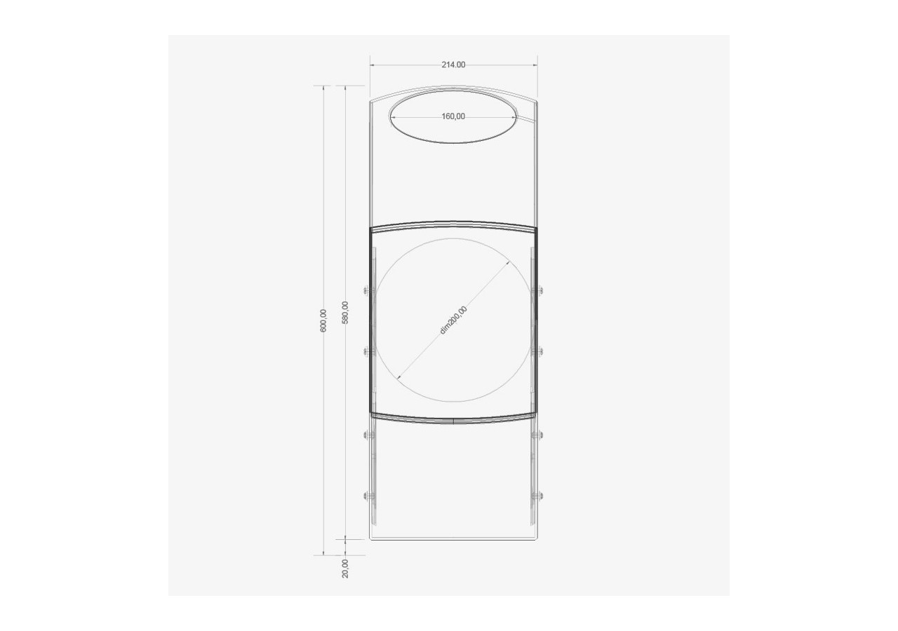 Poubelle de tri sélectif 60l Hémisphère noir - S-DSF020A0102 - Soldidesign
