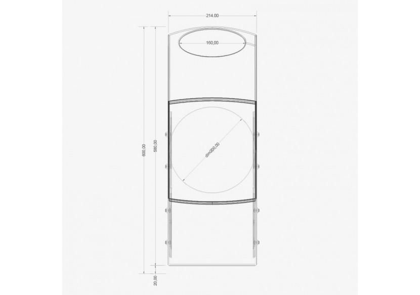Poubelle de tri sélectif 60l Hémisphère blanc - S-DSF020G0306 - Soldidesign