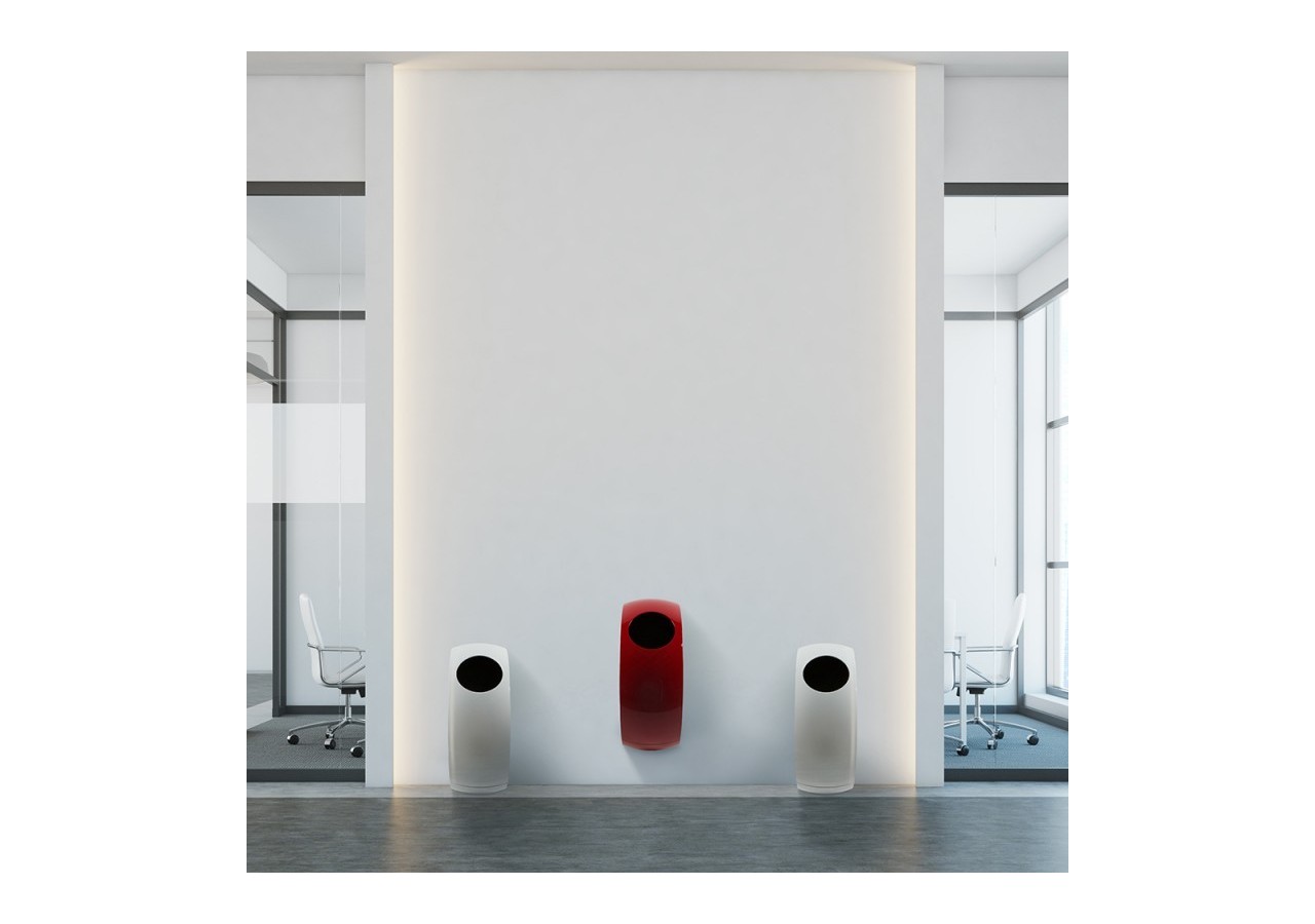 Poubelle de tri sélectif 60l Hémisphère blanc - S-DSF020G0306 - Soldidesign