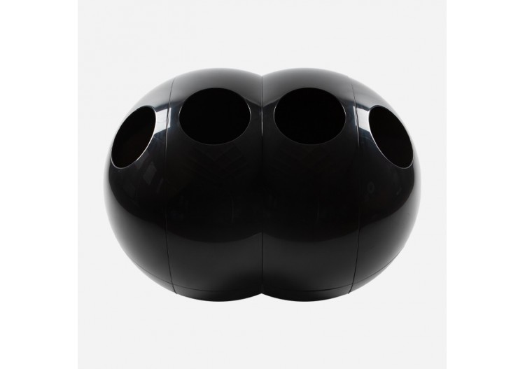 Poubelle de tri sélectif 4 compartiments de 45l Modular noir - S-DSF-SC2L2-020A0604 - Soldidesign