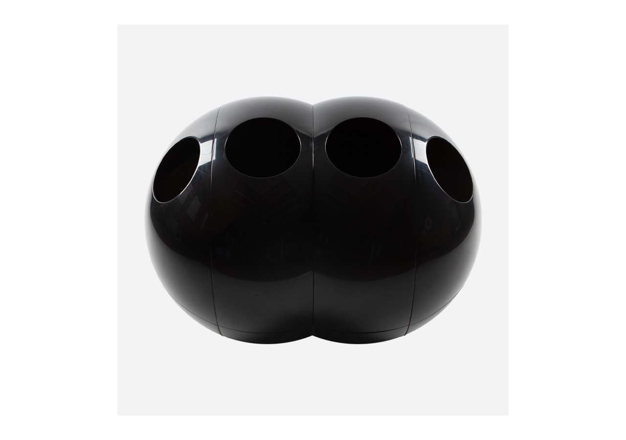 Poubelle de tri sélectif 4 compartiments de 45l Modular noir - S-DSF-SC2L2-020A0604 - Soldidesign