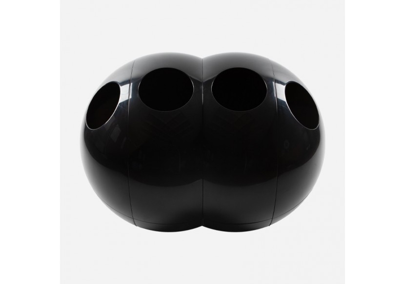 Poubelle de tri sélectif 4 compartiments de 45l Modular noir - S-DSF-SC2L2-020A0604 - Soldidesign