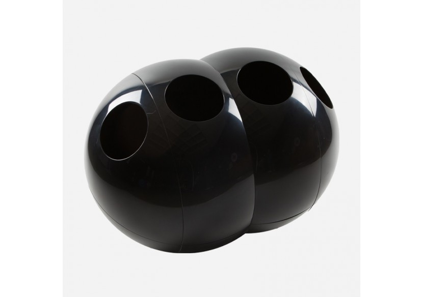 Poubelle de tri sélectif 4 compartiments de 45l Modular noir - S-DSF-SC2L2-020A0604 - Soldidesign