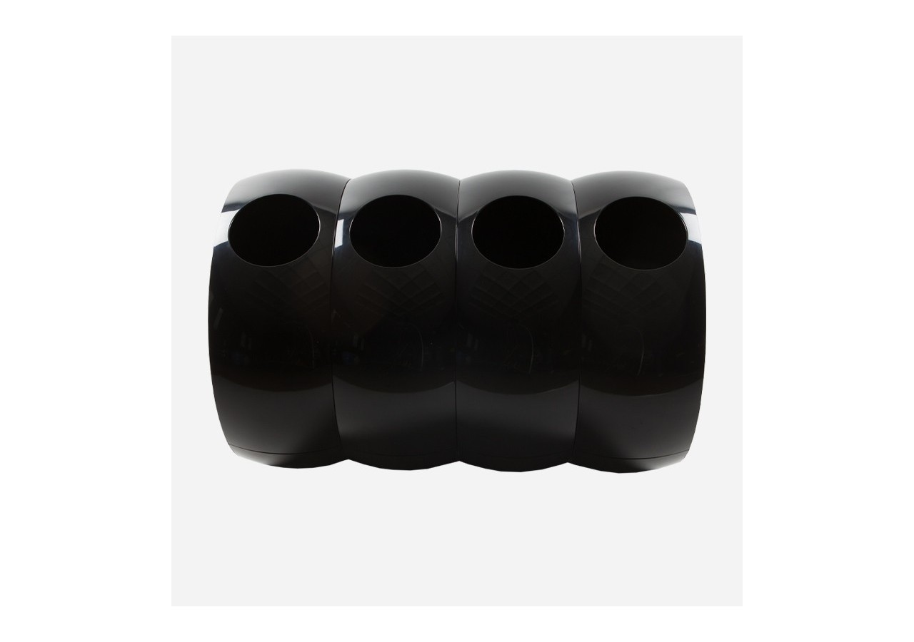 Poubelle de tri sélectif 4 compartiments de 60l Modular noir - S-DSF-SC4-020A0603 - Soldidesign