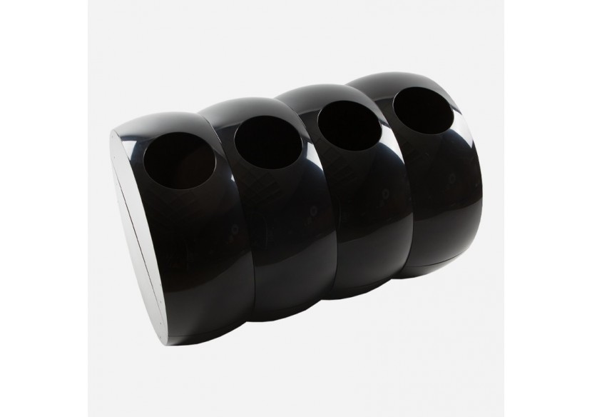 Poubelle de tri sélectif 4 compartiments de 60l Modular noir - S-DSF-SC4-020A0603 - Soldidesign