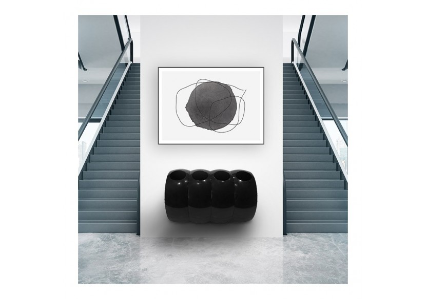 Poubelle de tri sélectif 4 compartiments de 60l Modular noir - S-DSF-SC4-020A0603 - Soldidesign