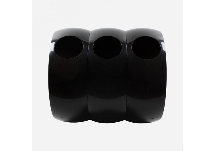 Poubelle de tri sélectif 3 compartiments de 60l Modular noir - S-DSF-SC3-020A0602 - Soldidesign