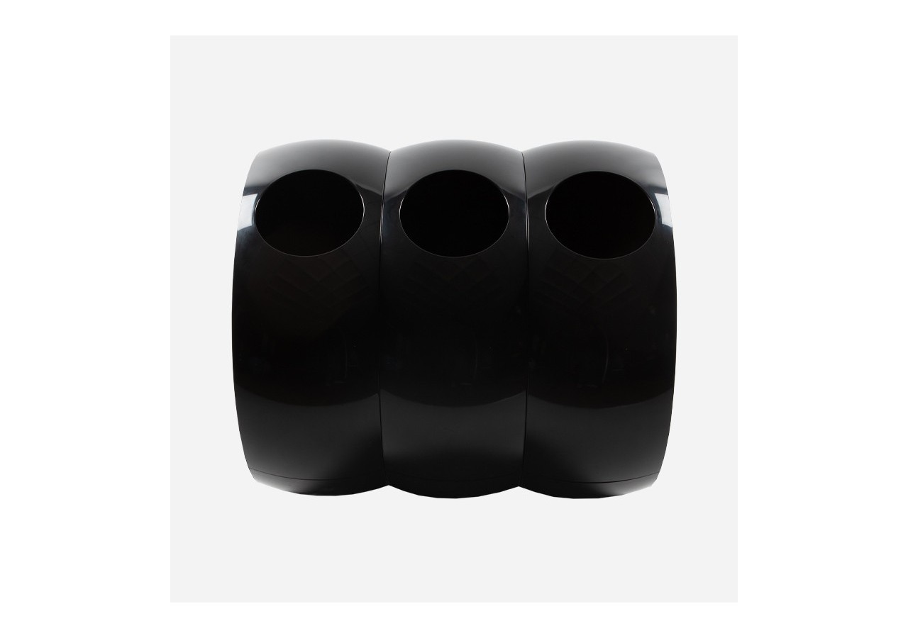 Poubelle de tri sélectif 3 compartiments de 60l Modular noir - S-DSF-SC3-020A0602 - Soldidesign
