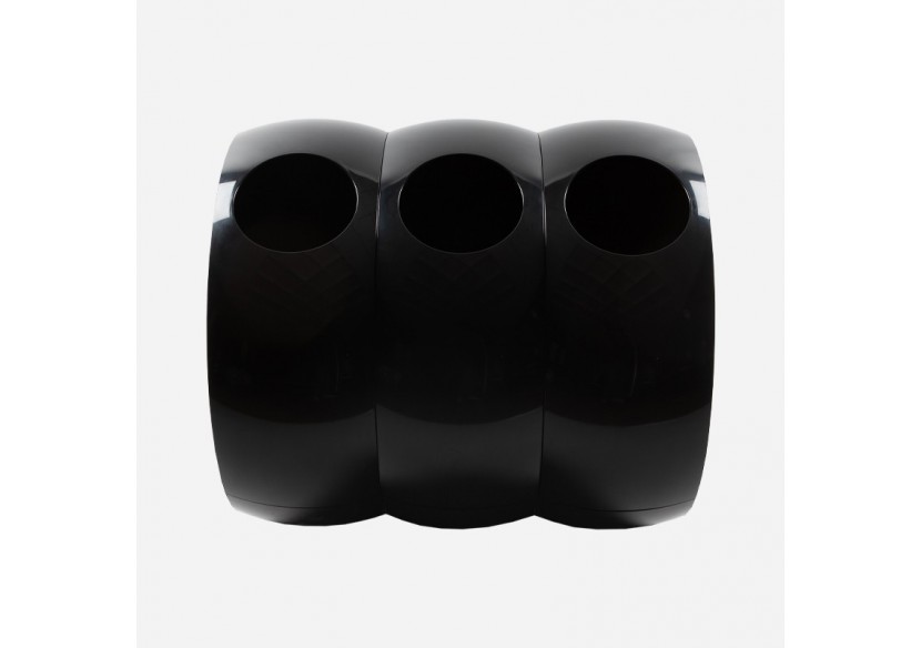 Poubelle de tri sélectif 3 compartiments de 60l Modular noir - S-DSF-SC3-020A0602 - Soldidesign