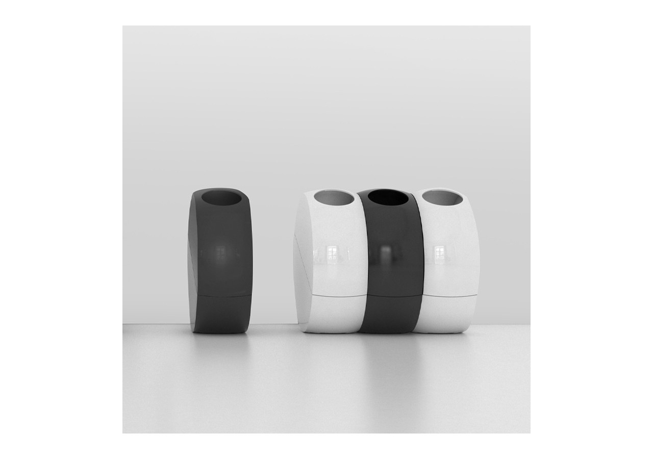 Poubelle de tri sélectif 3 compartiments de 60l Modular noir - S-DSF-SC3-020A0602 - Soldidesign