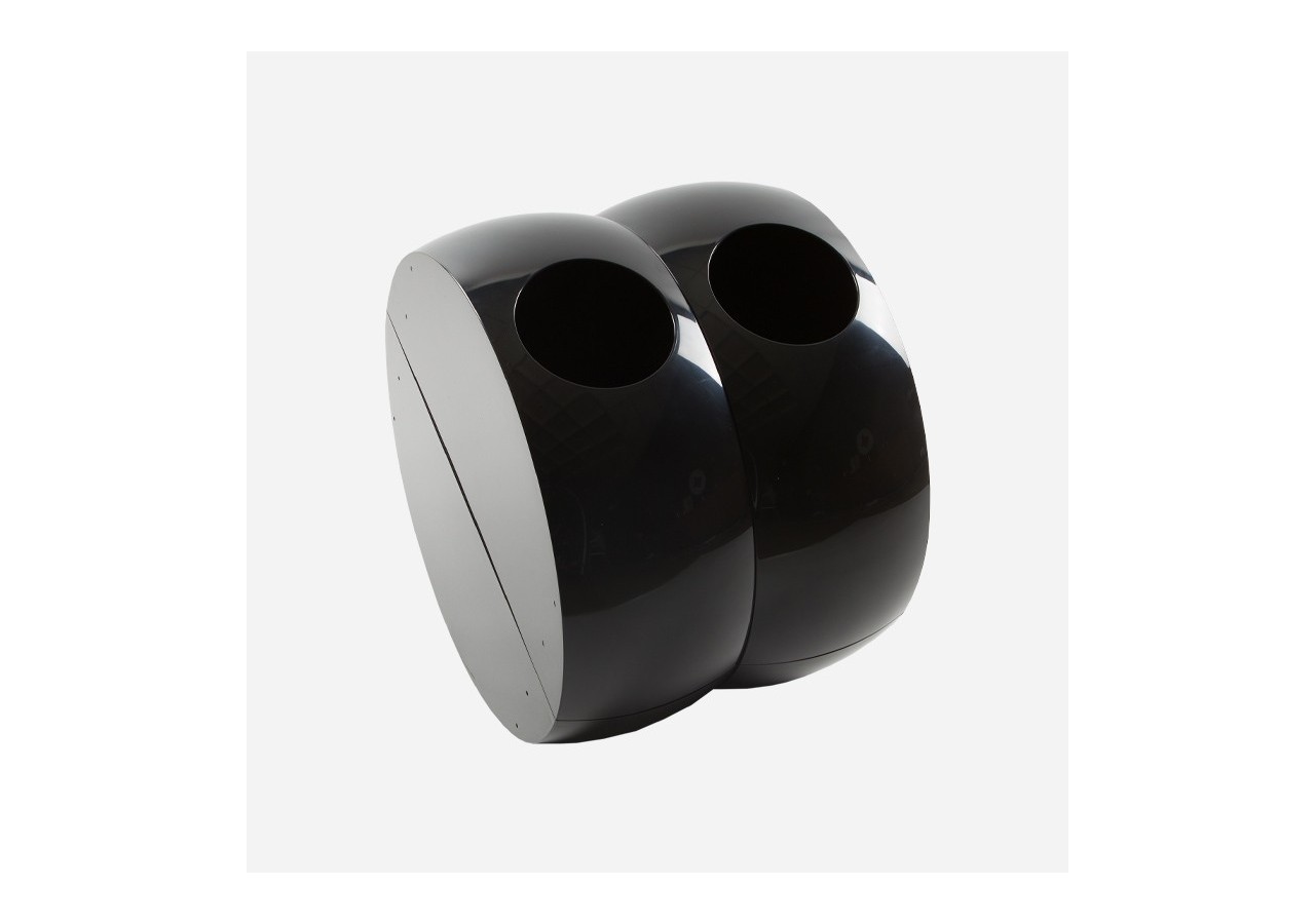 Poubelle de tri sélectif 2 compartiments de 60l Modular noir - S-DSF-SC2-020A0601 - Soldidesign