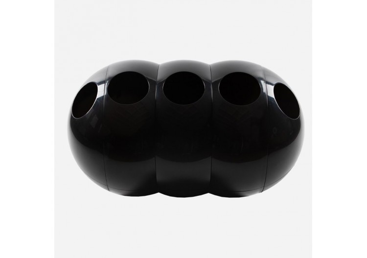 Poubelle de tri sélectif 4 compartiments de 60l Modular noir - S-DSF-SC3L2-020A0605 - Soldidesign