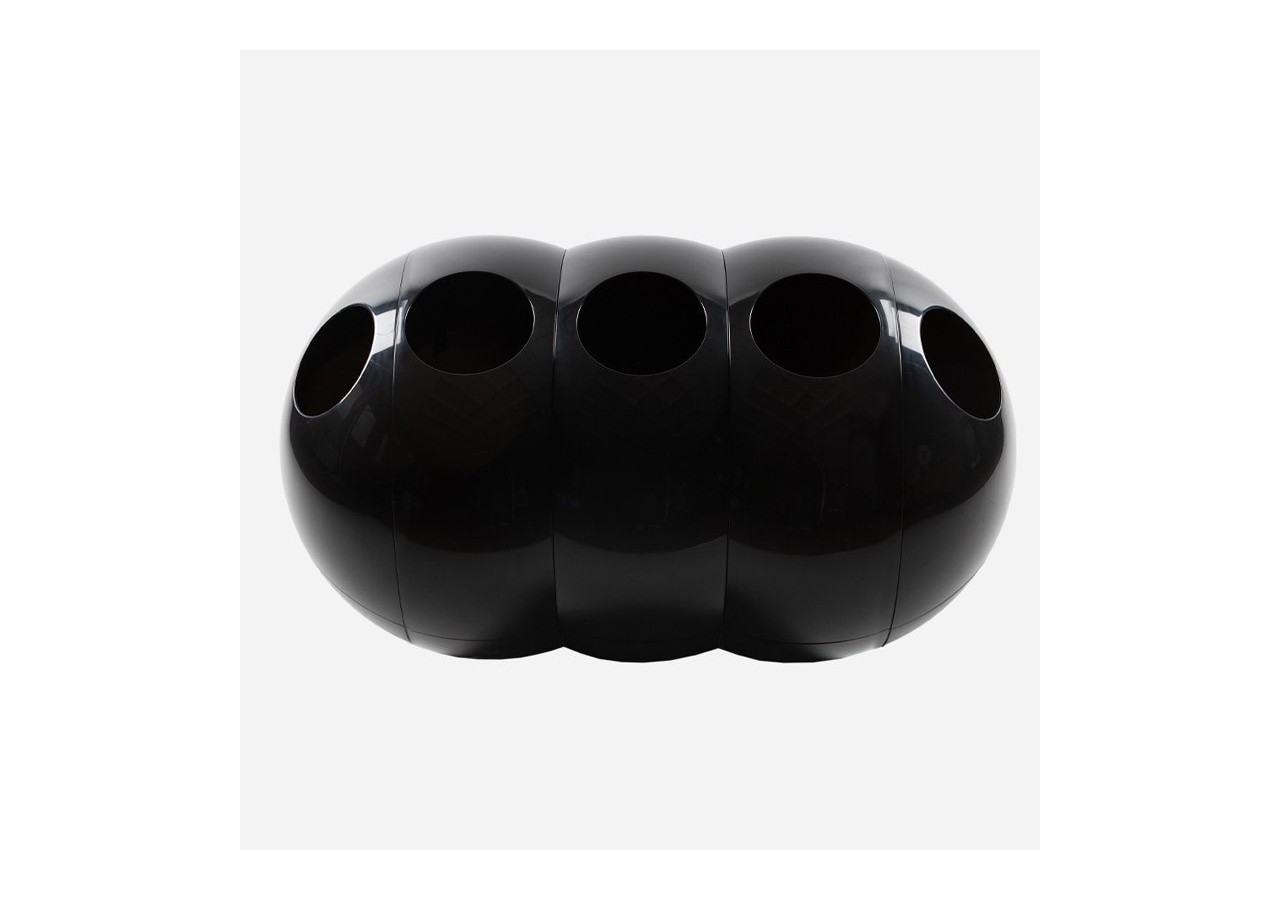 Poubelle de tri sélectif 4 compartiments de 60l Modular noir - S-DSF-SC3L2-020A0605 - Soldidesign