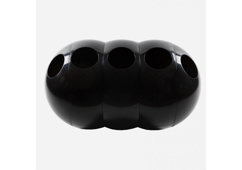 Poubelle de tri sélectif 4 compartiments de 60l Modular noir - S-DSF-SC3L2-020A0605 - Soldidesign