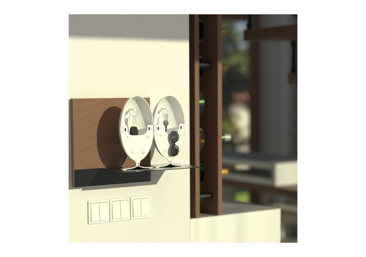 Organisateur de bureau Lovino blanc - S-DLOV030A0101 - Soldidesign