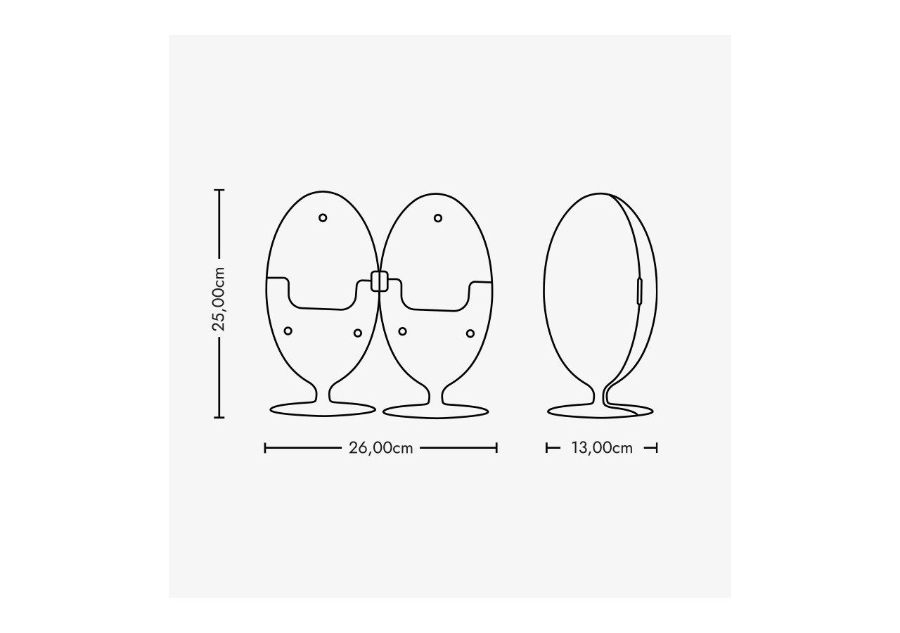 Organisateur de bureau Lovino rouge - S-DLOV030A0102 - Soldidesign