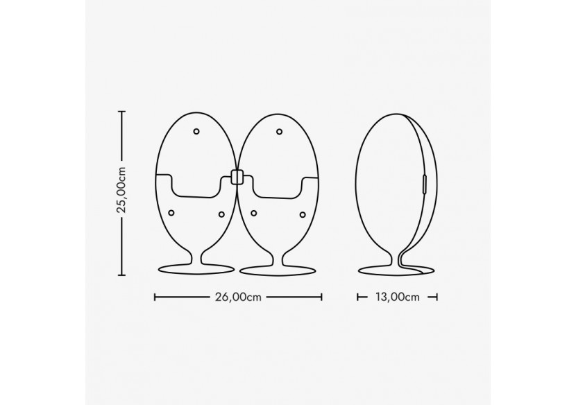 Organisateur de bureau Lovino rouge - S-DLOV030A0102 - Soldidesign