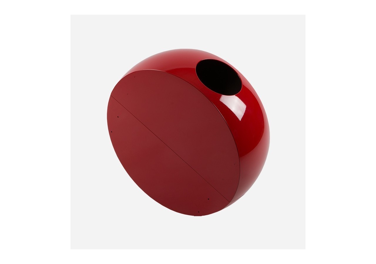 Panier à linge 60l Buc rouge brillant - S-DSFBUC020G0506 - Soldidesign