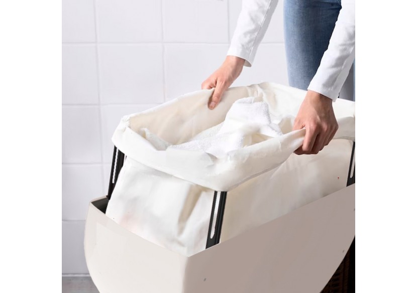 Panier à linge 60l Buc orange brillant - S-DSFBUC020G0507 - Soldidesign