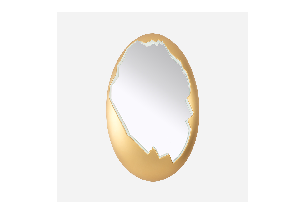 Miroir design O-Voila Or 162cm - S-DO-V060A0103 - Soldidesign