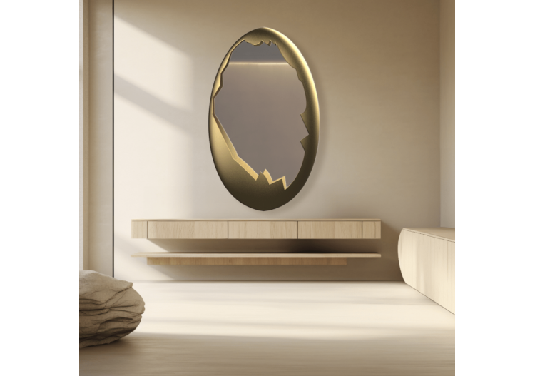 Miroir design O-Voila Or 162cm - S-DO-V060A0103 - Soldidesign 2
