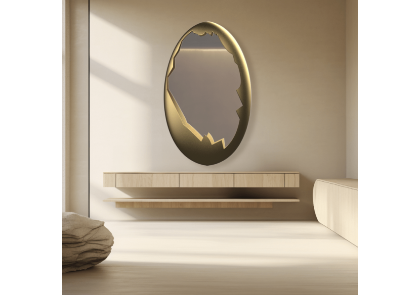 Miroir design O-Voila Or 162cm - S-DO-V060A0103 - Soldidesign