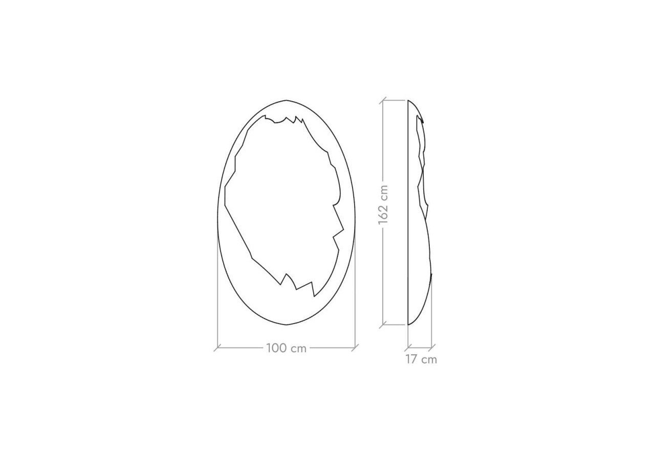 Miroir design O-Voila Pêche 162cm - S-DO-V060A0102 - Soldidesign