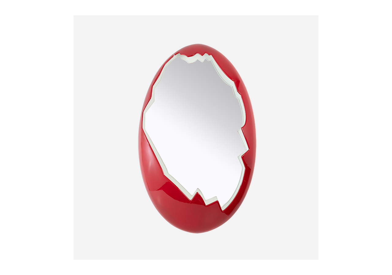 Miroir design O-Voila Rouge 162cm - S-DO-V060A0101 - Soldidesign