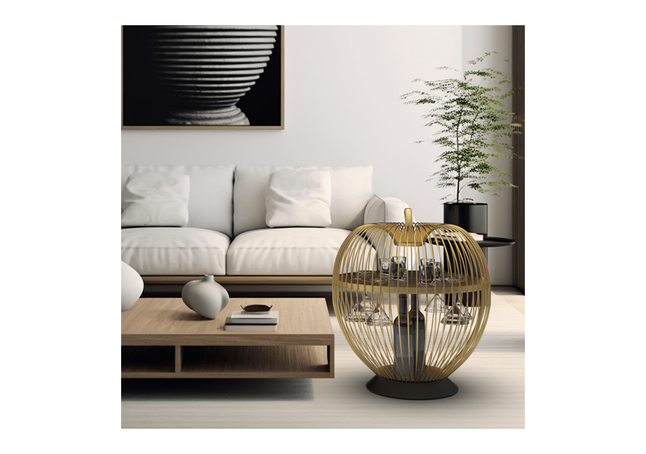 Meuble bar Eva Or - S-DEVA040A0101 - Soldidesign