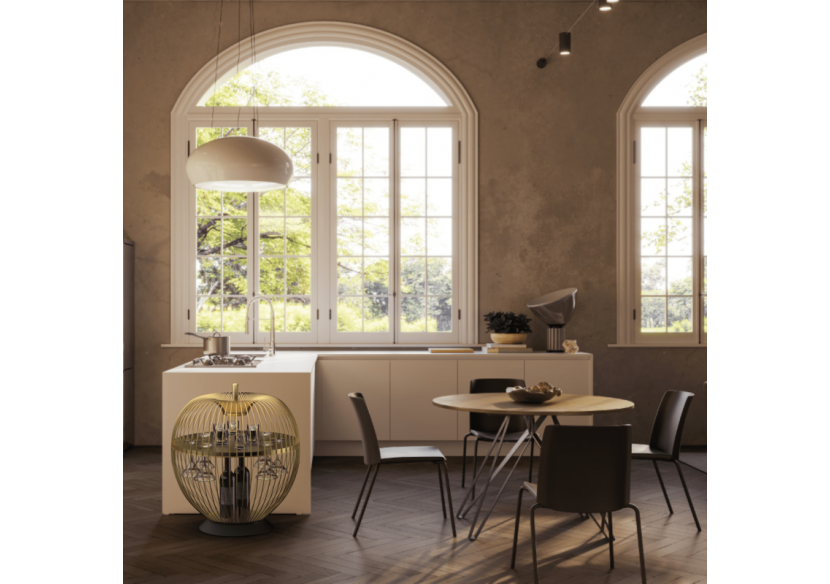 Meuble bar Eva Or - S-DEVA040A0101 - Soldidesign