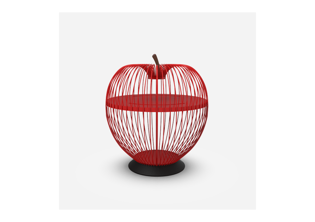 Meuble bar Eva Rouge - S-DEVA040A0102 - Soldidesign