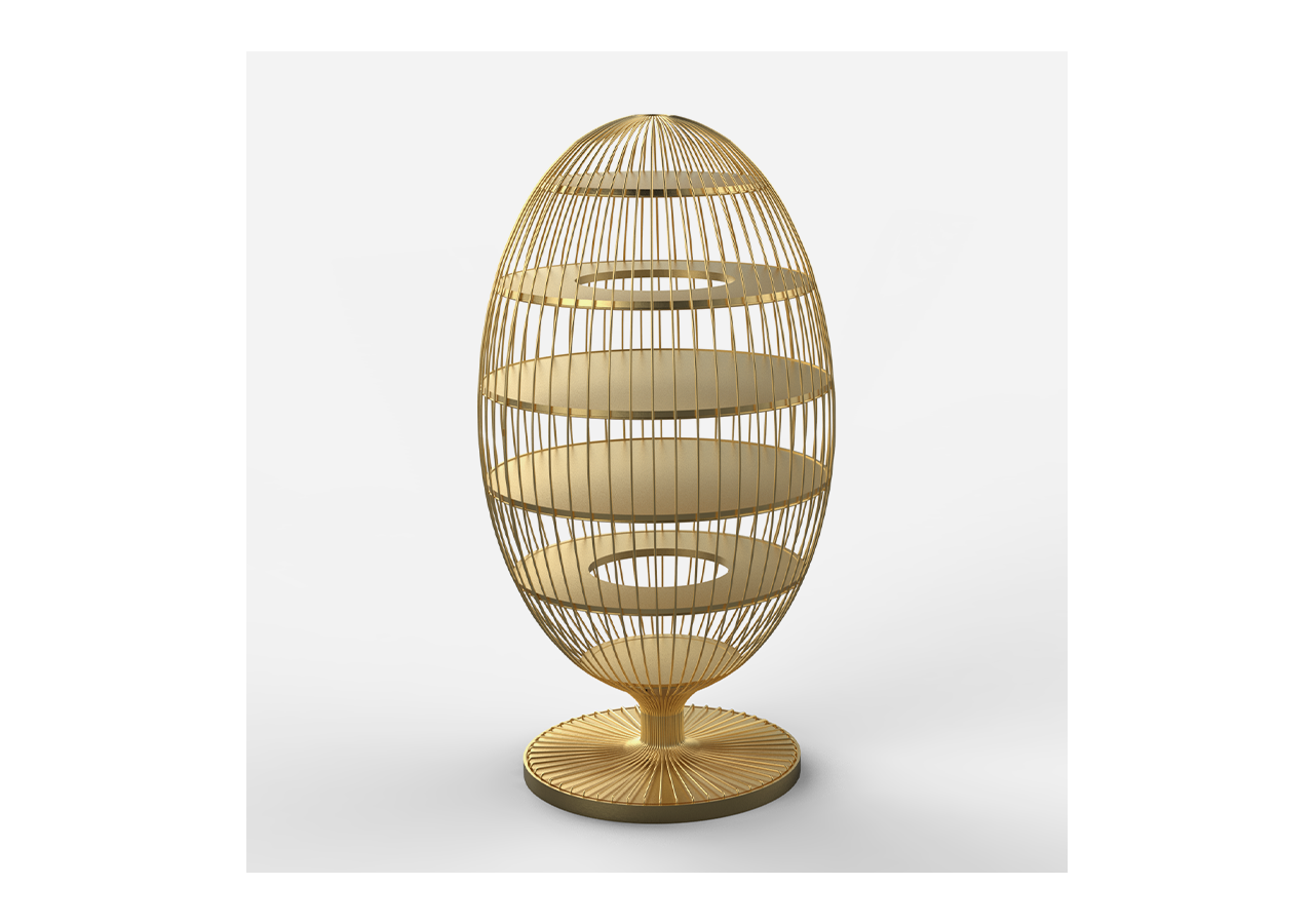 Bibliothèque Sofia Or - S-DSOP050A0104 - Soldidesign