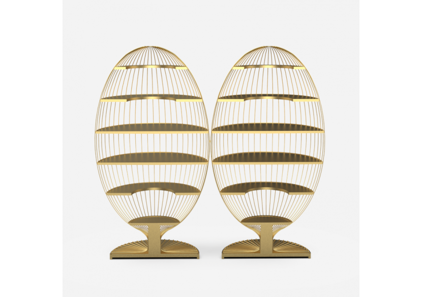 Bibliothèque Sofia Or - S-DSOP050A0104 - Soldidesign