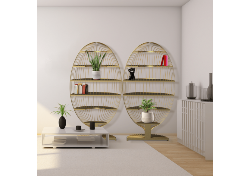 Bibliothèque Sofia Or - S-DSOP050A0104 - Soldidesign