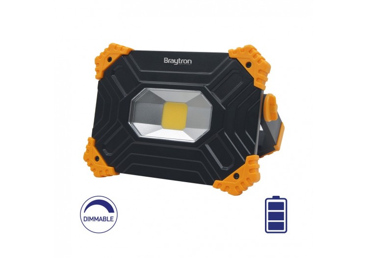 Projecteur pour chantier LED 178mm Noir, 2000 lm, Blanc froid - BT59-00231 - Braytron