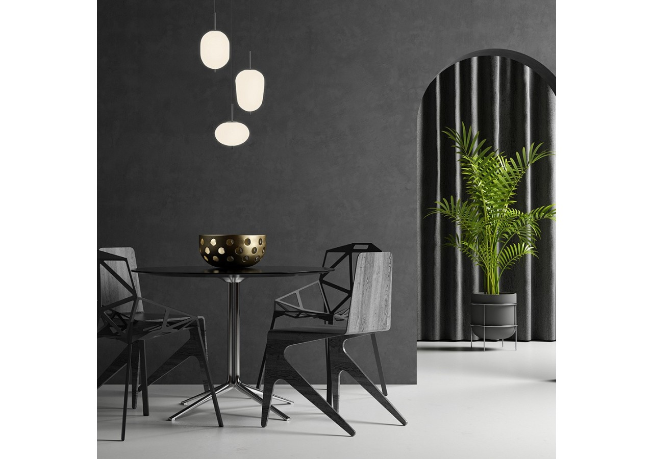 Suspension Glass OPL Opal+Noir, 3xE14 - BV01-00106 - Braytron