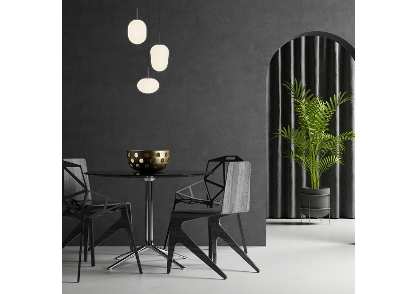 Suspension Glass OPL Opal+Noir, 3xE14 - BV01-00106 - Braytron