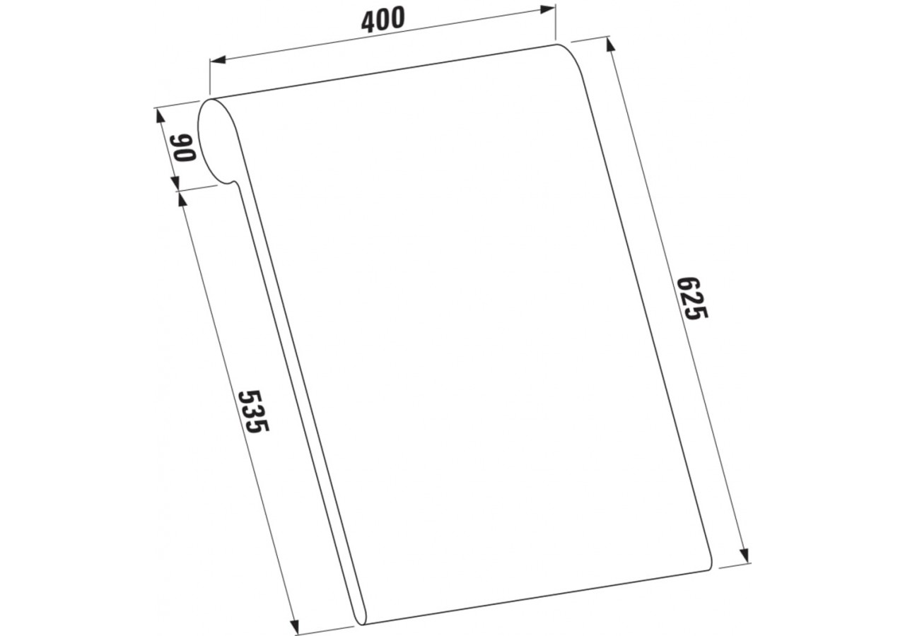 Appuie-tête Val Blanc 400 x 90 x 625 mm - H2923400870001 - Laufen