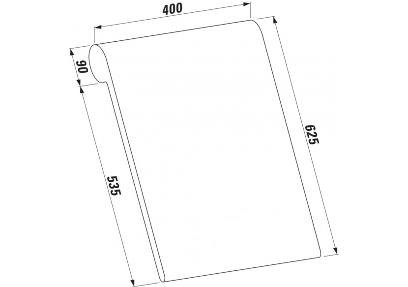 Appuie-tête Val Blanc 400 x 90 x 625 mm - H2923400870001 - Laufen