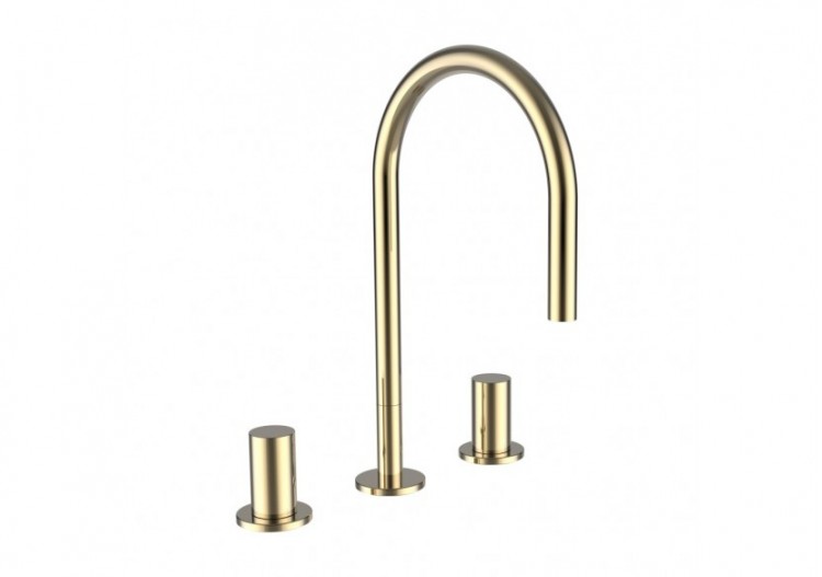 Mitigeur de lavabo 3 trous bec orientable 166 mm sans vidage Kartell - H3123330012201 - Laufen