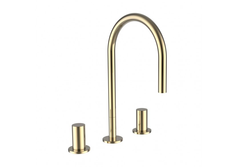 Mitigeur de lavabo 3 trous bec orientable 166 mm sans vidage Kartell - H3123330012201 - Laufen