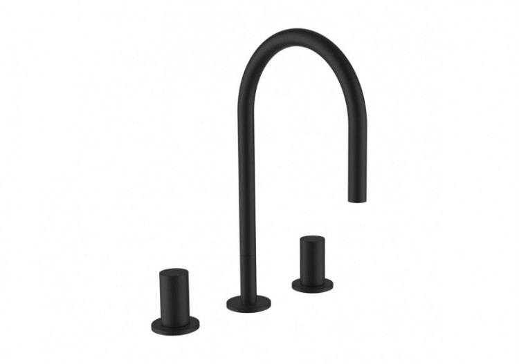 Mitigeur de lavabo 3 trous bec orientable 166 mm sans vidage Kartell - H3123330812201 - Laufen