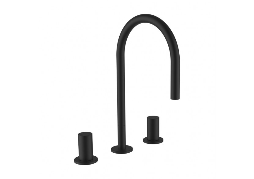 Mitigeur de lavabo 3 trous bec orientable 166 mm sans vidage Kartell - H3123330812201 - Laufen