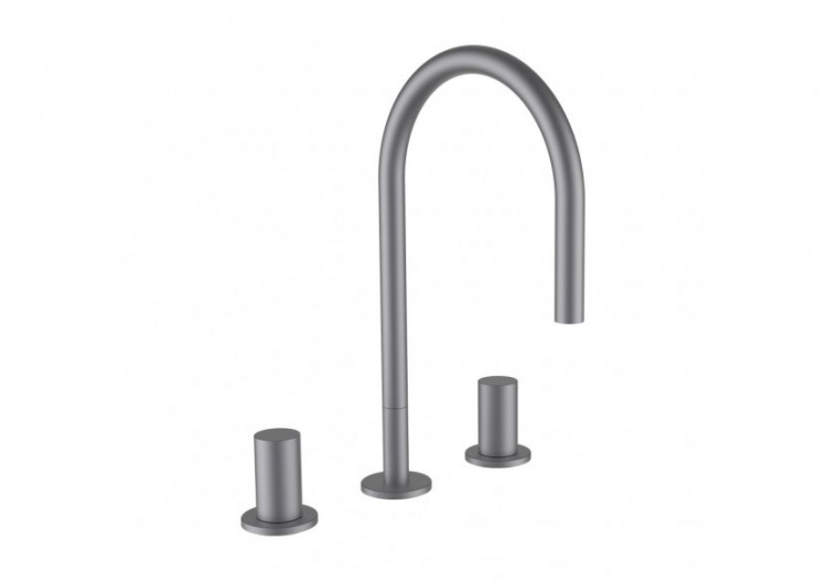 Mitigeur de lavabo 3 trous bec orientable 166 mm sans vidage Kartell - H3123330902201 - Laufen