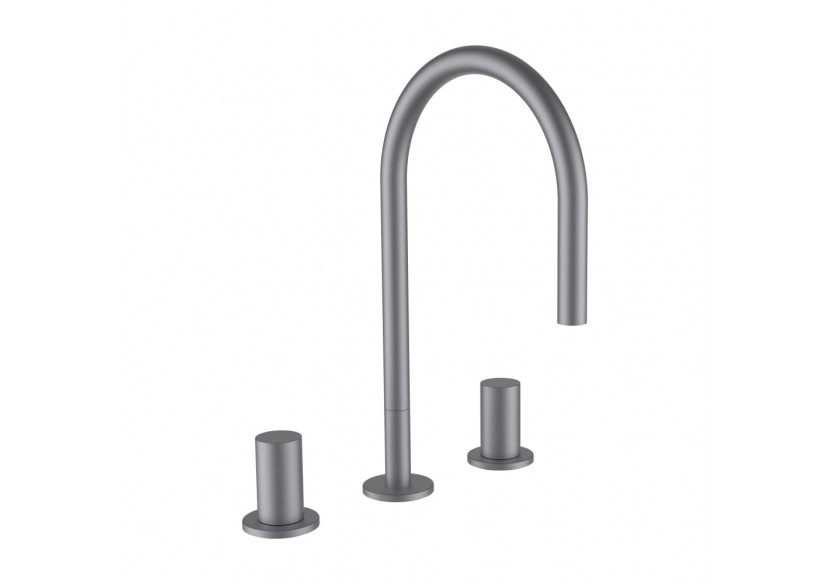 Mitigeur de lavabo 3 trous bec orientable 166 mm sans vidage Kartell - H3123330902201 - Laufen