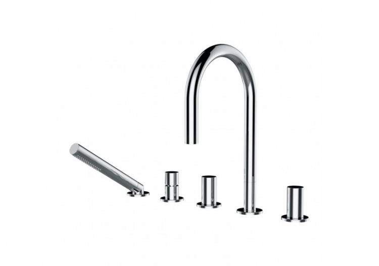 Mélangeur 5 voies pour baignoire indépendante bec de 173 mm Kartell - H3223350042821 - Laufen